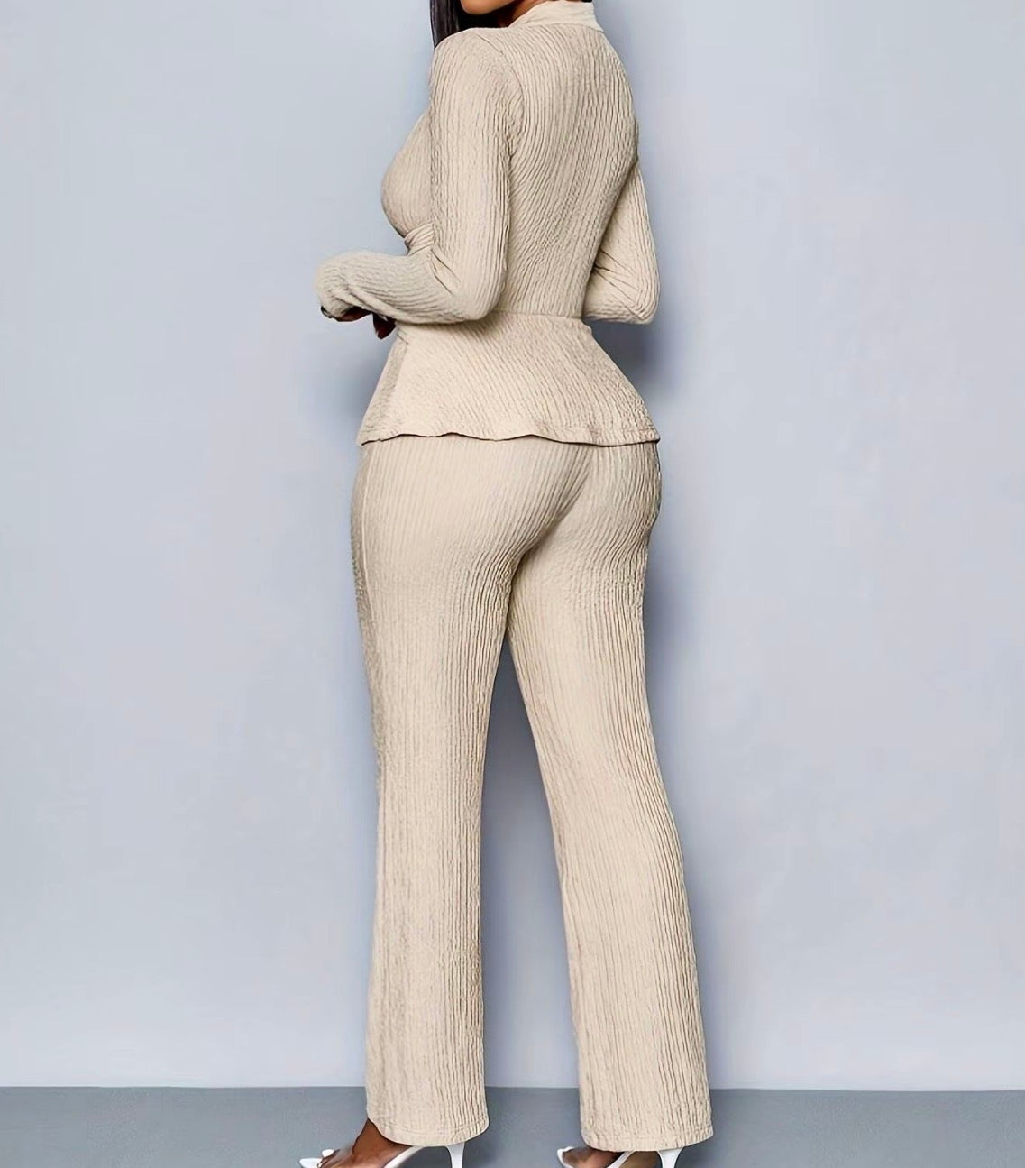 Beige Two Piece Set
