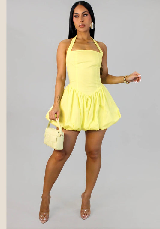 AMBER MINI DRESS YELLOW