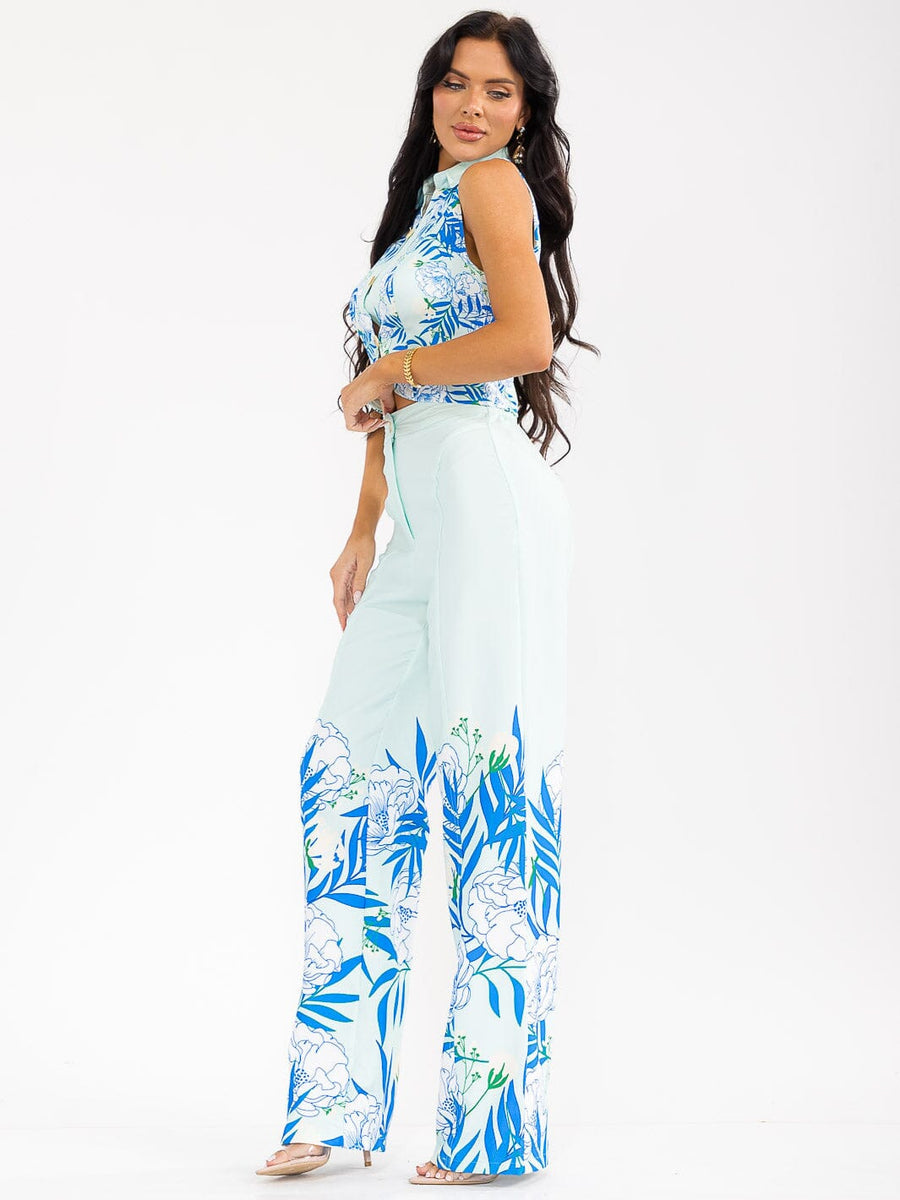 FLORAL PRINT 2PC. PANTS SET