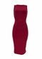 Burgundy Plain Dress
