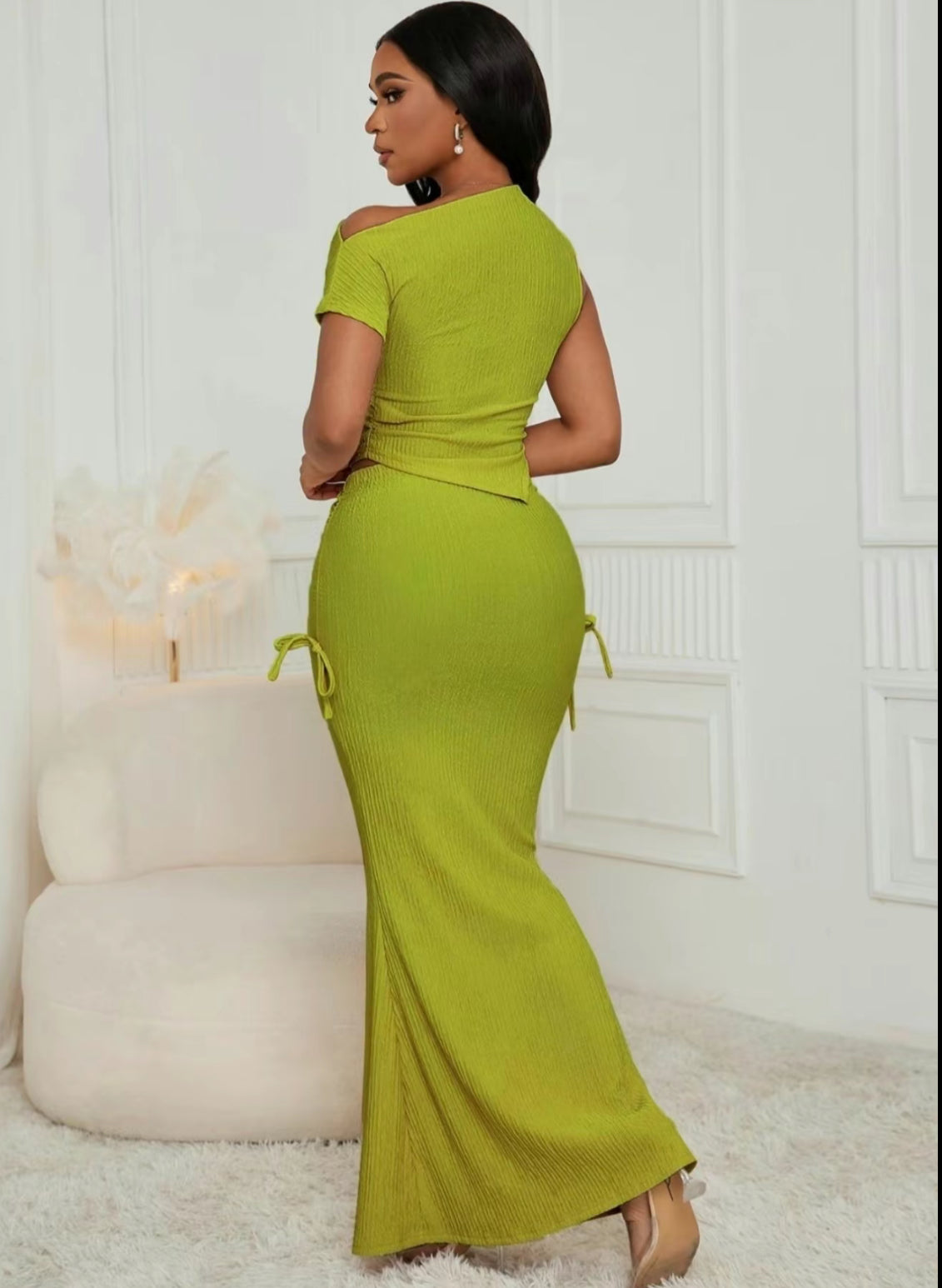 Mermaid Skirt Set Green